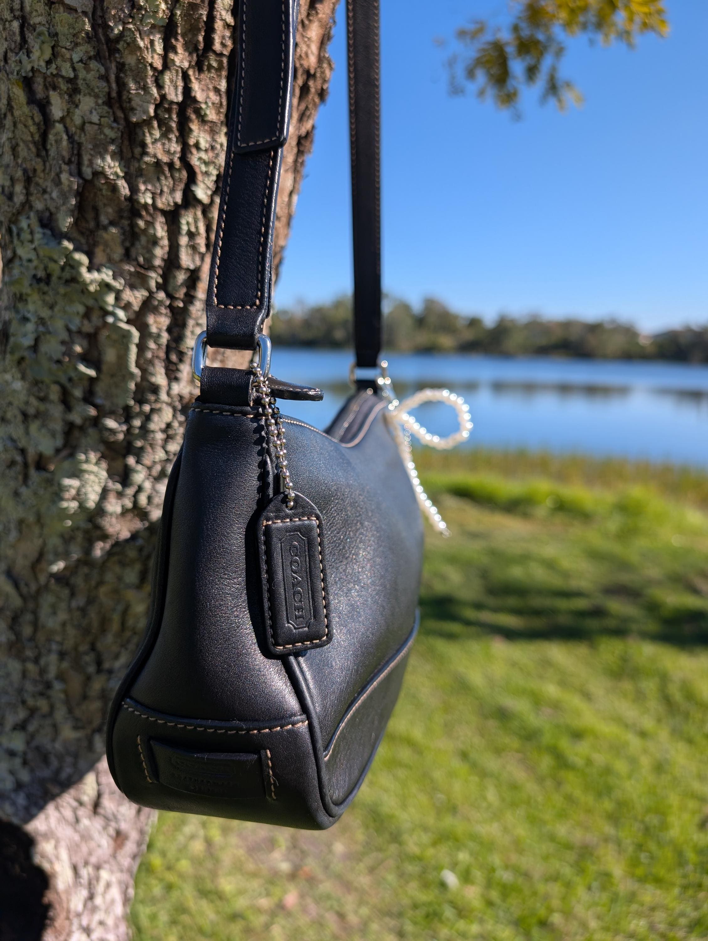 Y2K Vintage Hampton Demi Black Leather 7587 - Etsy
