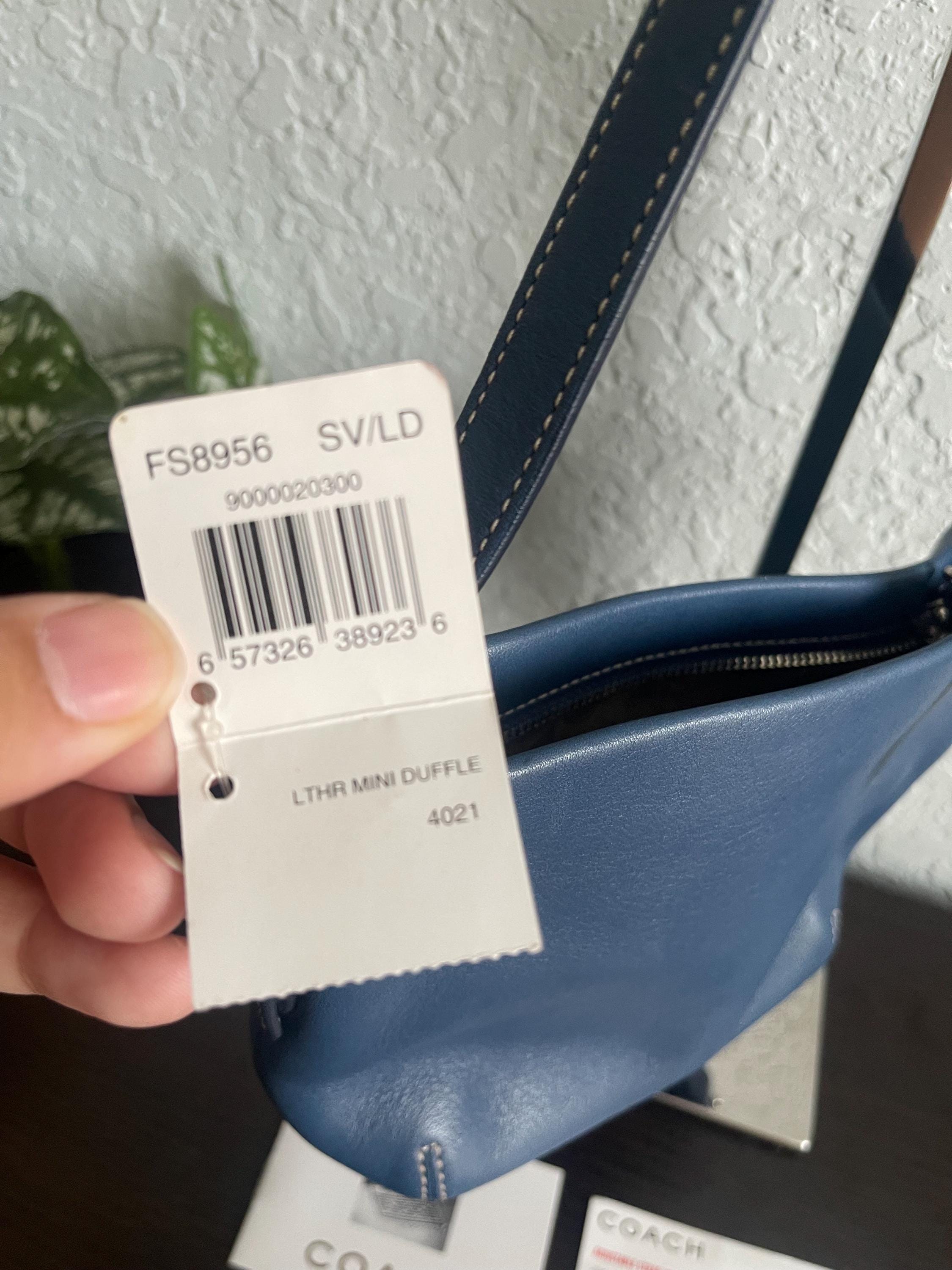 ◎Rare◎vintage◎COACH Mini Duffel Sac Blue NWT Coach Blue Leather Mini Small Duffle Vintage - Etsy