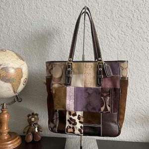 Coach Eva Purple Patchwork Holiday Edition Large Tote Y2K - Etsy