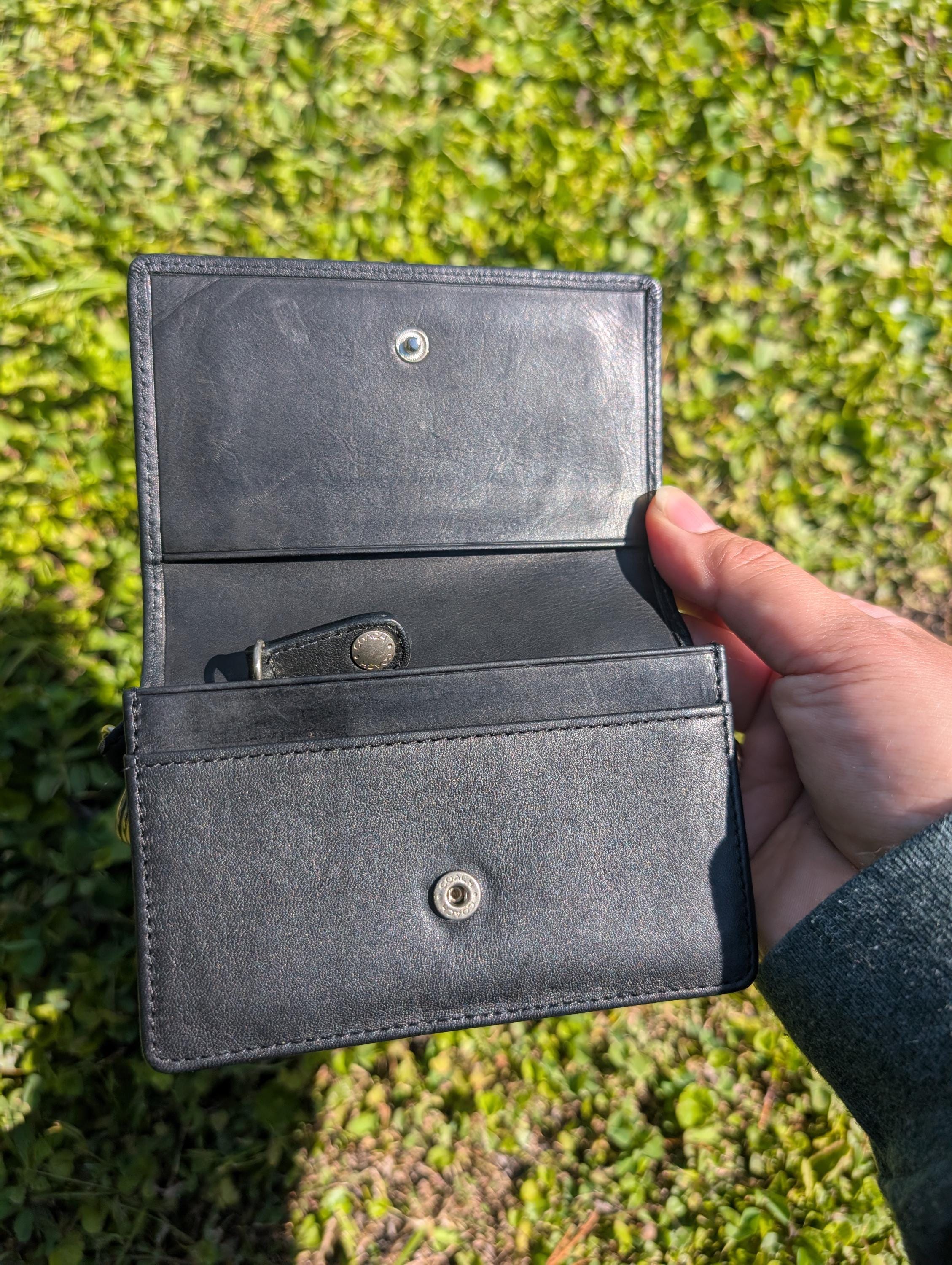 Vintage Coach Bedford Wallet Classic Black Leather Bifold