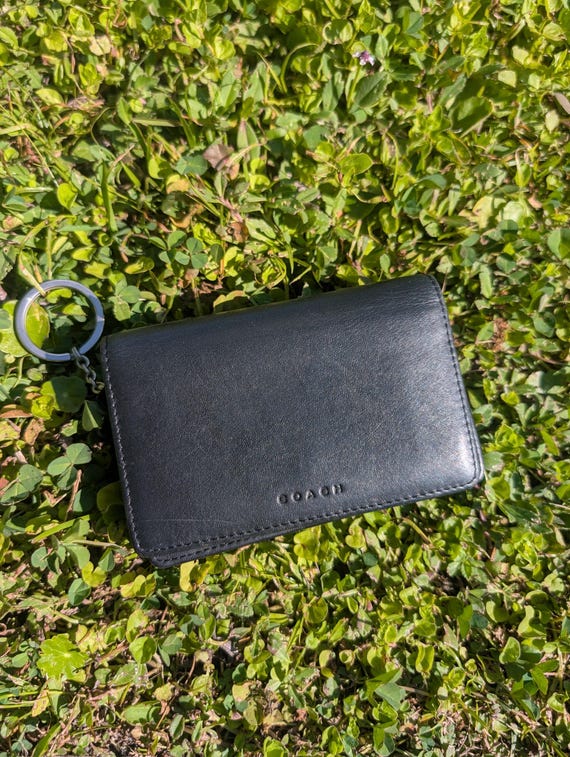 Vintage Coach Bedford Wallet Classic Black Leather Bifold