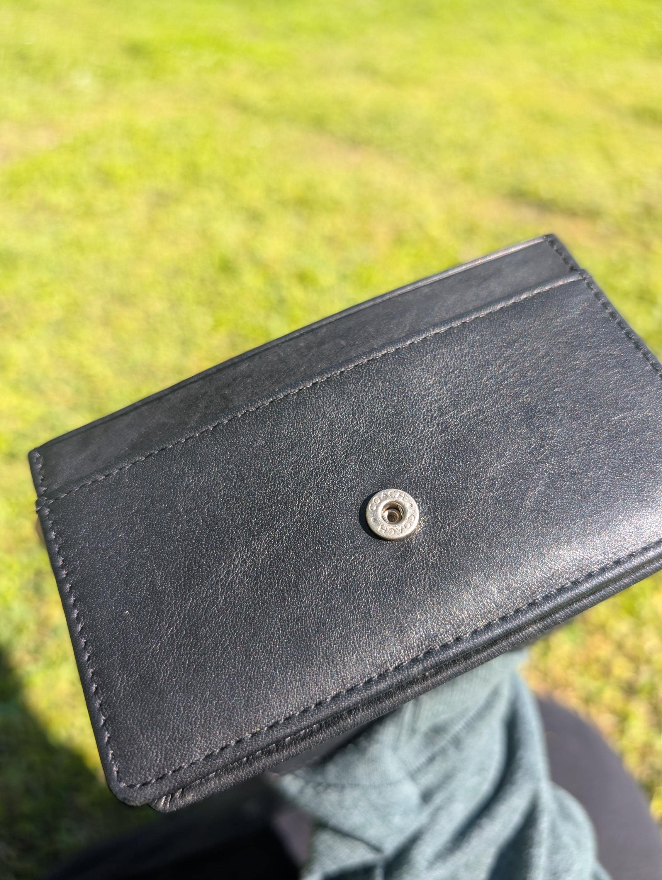 Vintage Coach Bedford Wallet Classic Black Leather Bifold