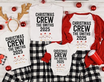2025 Custom family christmas shirt personalized holiday outfit matching family christmas even shirt decorating tree baking holiday shirt