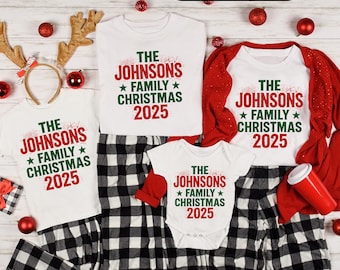 2025 Custom family christmas shirt personalized holiday outfit matching family christmas even shirt decorating tree baking holiday shirt