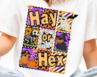 Carpincho lindo y divertido con temática de Halloween, png de moda, carpincho png, carpincho coqueto png, carpincho espeluznante, divertido profesor de Halloween, png cottagecore
