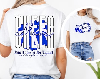Comfortkleuren Custom cheer mom shirt |custom cheerleader | gepersonaliseerd wedstrijd-T-shirt | Bijpassende shirts voor cheerleaders dansteams