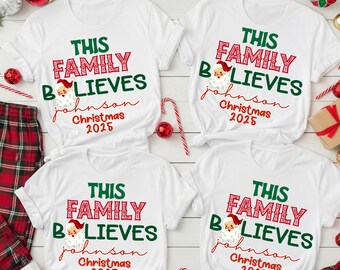 2025 Custom family christmas shirt personalized holiday outfit matching family christmas event shirt decorating tree baking holiday shirt