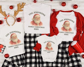 2025 Custom family christmas shirt personalized holiday outfit matching family christmas even shirt decorating tree baking holiday shirt