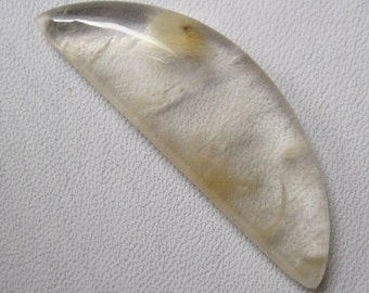 Rutilated quartz freeform cabochon