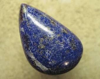 Lapis lazuli with pyrite freeform teardrop cabochon