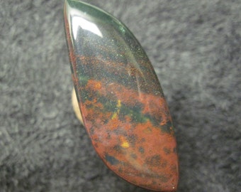 Bloodstone jasper freeform cabochon