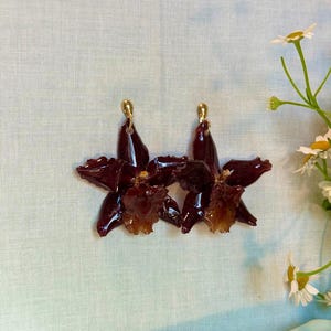 Exotic orchid earring