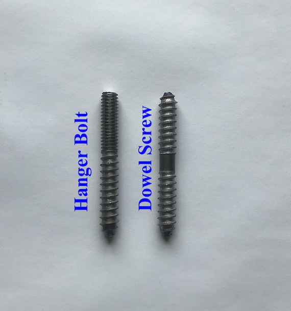 Hanger Bolts Or Dowel Screws Inserted In Your Furniture Legs Etsy