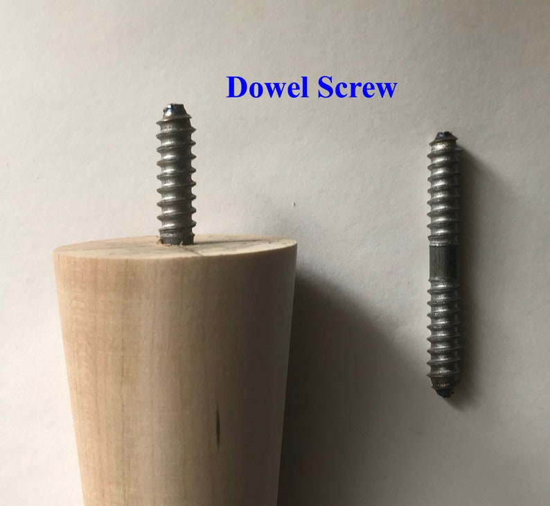 Hanger Bolts or Dowel Screws Inserted in Your Furniture Legs . Etsy