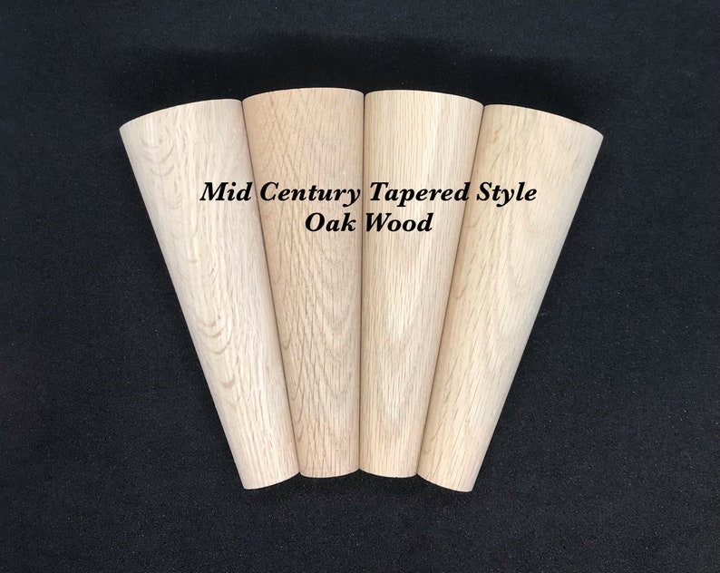 Mid Century Tapered Style Furniture Legs. Unfinished Maple or Etsy