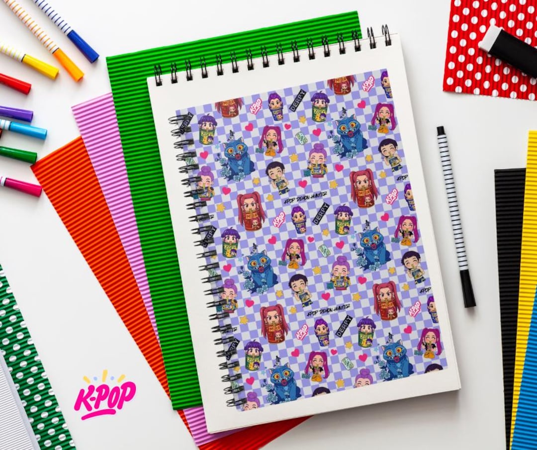 K-pop Demon Squad Notebook | Cute Chibi Anime Journal for Students ...