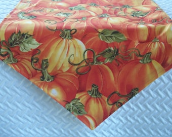 Autumn Pumpkin Table Runner: 36" Cotton Thanksgiving Decor