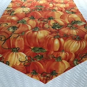 36&quot; Table Runner, Pumpkin Patch Table Runner, Fall Table Runner, Autumn Runner, Small Tabletop Centerpiece