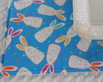 Fabric Placemat, Easter Bunny Placemats, Sparkly Placemats, Polka Dots, Holiday Placemats