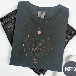 Celestial Comfort Colors® Shirt, Moon Phase T-shirt, Mystical Moon Phase Shirt, Spiritual T-Shirt, Celestial Moon Shirt, Spiritual Gift
