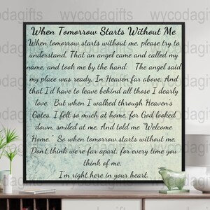 Angel Memorial Print Digital, Sympathy Gift, Heaven Poem, Bereavement Gift, Remembrance Art, Loss Of Loved One Digital Download