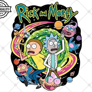 Unique Mortyy Shirt Design and Poster Art - High-Quality Vector Files Rick and Mortyy SVG PNG Digital Download Clipart, Poster Print Art