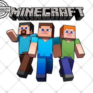 Minecraftt PNG | Gaming Design | Minecraftt T-Shirt Png | Game Character Sublimation Design | Block Character Art | Instant Digital Download