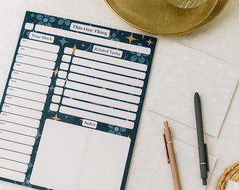 ADHD Planner Pad Set: Daily To-Do List Notepad with Pens