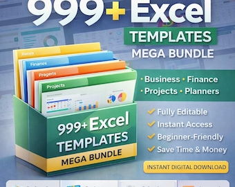 999+ Excel Templates Bundle | Business & Finance Planner
