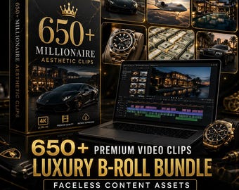 Más de 650 clips de lujo de B-Roll / Contenido anónimo para YouTube y TikTok