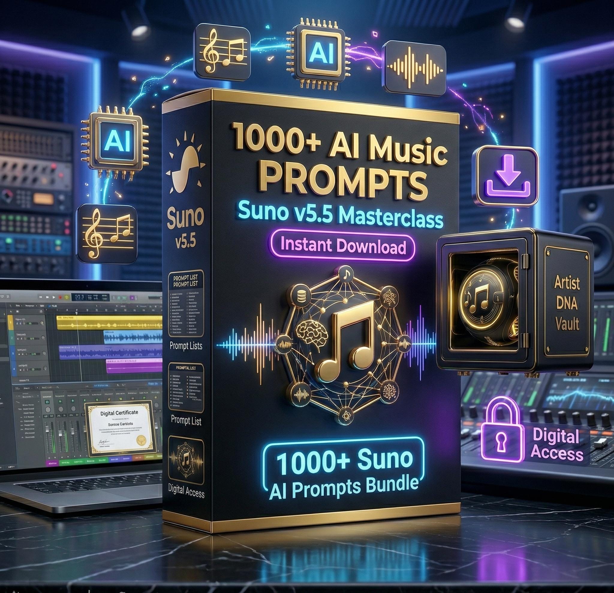 1000+ Suno AI Music Prompts Bundle | Songwriting Guide - Etsy