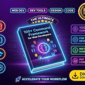 100+ Web Developer Command Framework | No-Code Toolkit (Digital Download)
