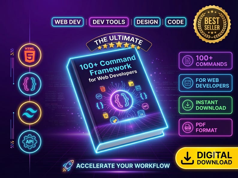 Framework mit über 100 Webentwickler-Befehlen | No-Code-Toolkit (Digitaler Download) Bild 1