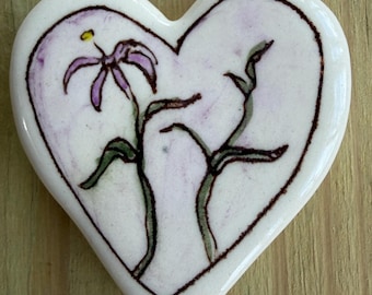 Corazón de porcelana de 2 pulgadas