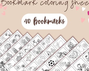 Printable Coloring Bookmarks: 40 Unique Designs for Kids & Adults (PDF Download)