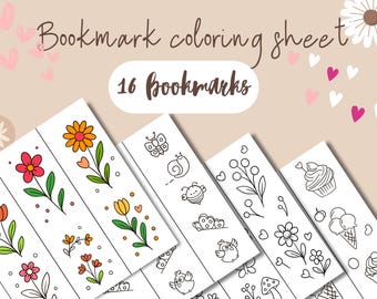 Printable Coloring Bookmarks: Fun DIY Activity for Kids & Adults (PDF Download)