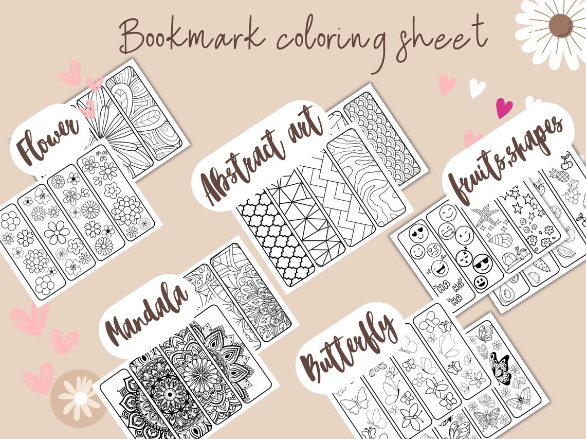 Printable Coloring Bookmarks | Bookmark Coloring Pages for Kids or ...