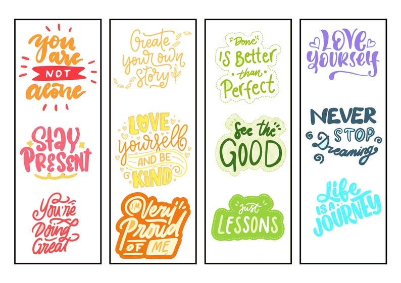 Kids coloring bookmark pages