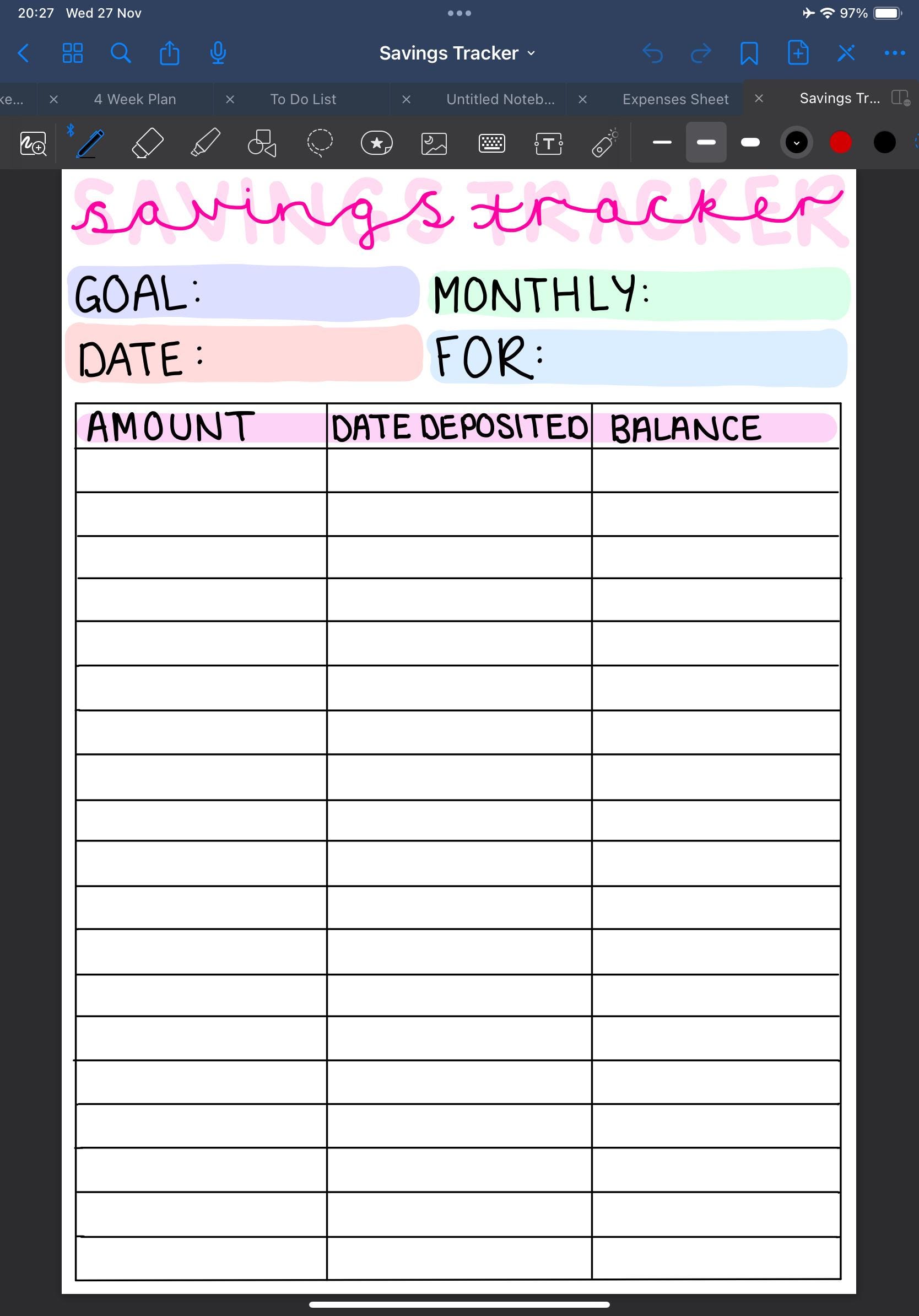 Savings Tracker Sheet - Etsy