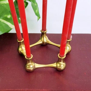 Dansk Brass Candle Ring - Quistgaard Design - 5 Cups For Tiny Taper Candles