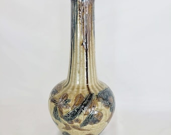 Japanese OMC Gourd Shape Vase Bird and Flower Design Otagiri