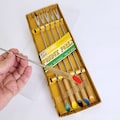 6 Fondue Forks Painted Slanted Edge by Westwood Unused In Package