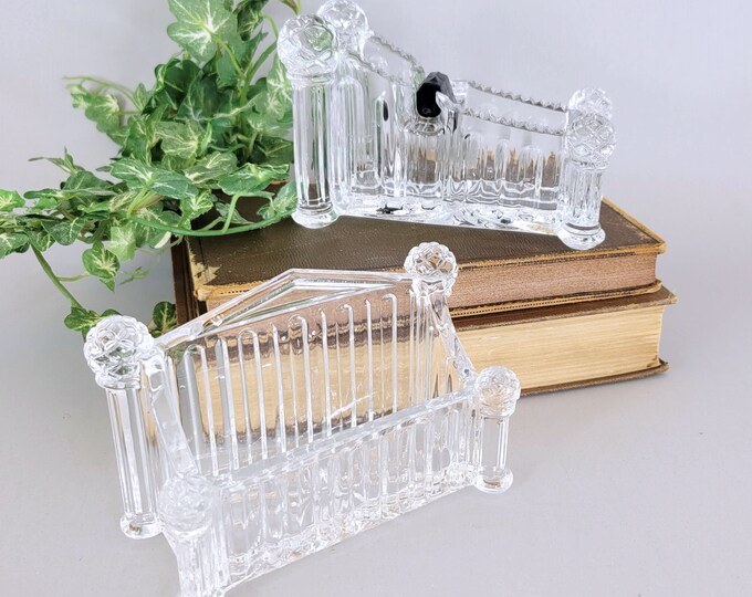 Lead Crystal Desk Set Tape Dispenser and Business Card Holder ...