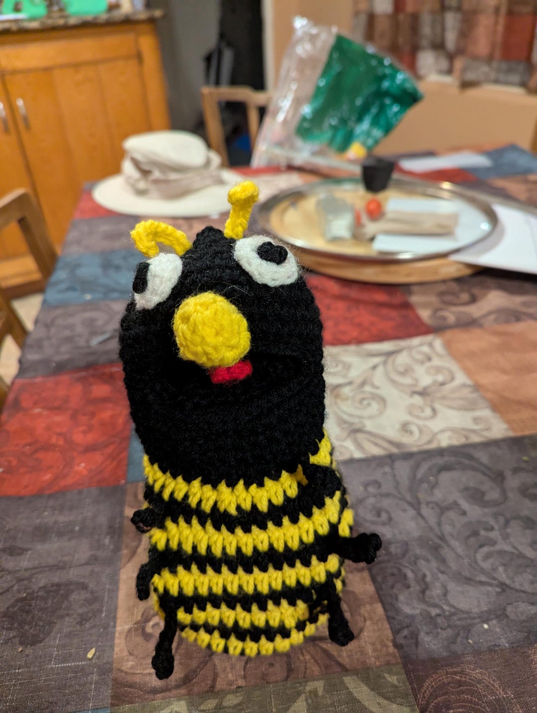 Crocheted Bumblebee Hand Puppet - Etsy
