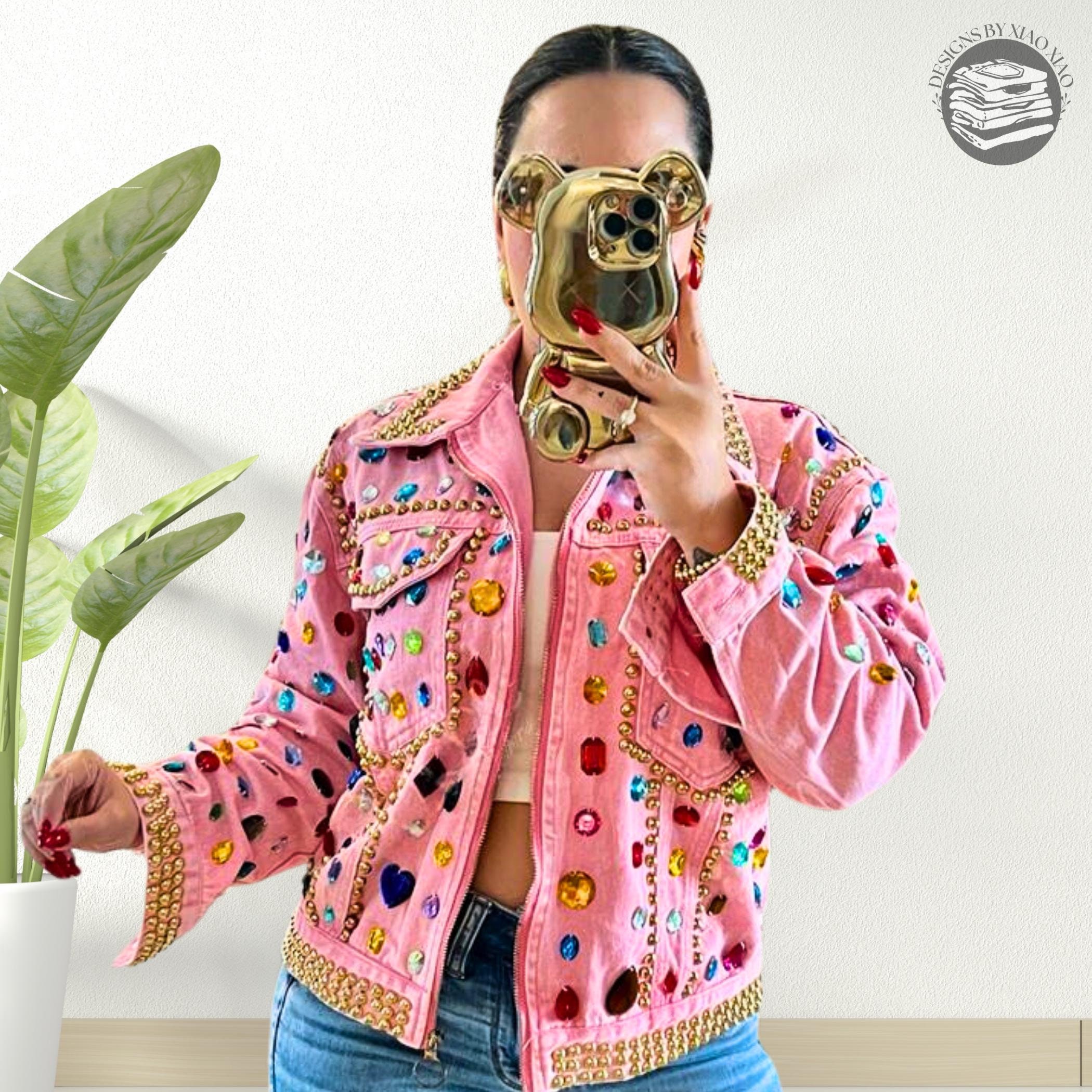 Baby pink denim jacket 2025