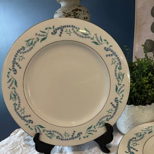 Vintage Set von 6 Theodore Havilland &quot;Westfield&quot; Muster China Speiseteller - Made in America