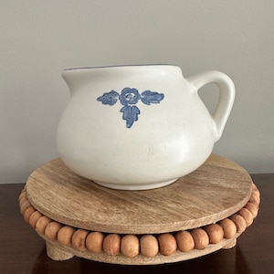 Vintage Pfaltzgraff Yorktown Blau Chubby Saftkrug / Sauciere