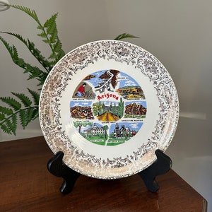 Vintage Souvenir Decorative State Plate of Arizona