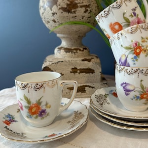 Vintage Rosenthal Mokkatassen mit Schumann Untertassen