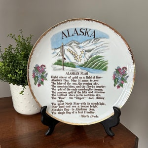 Vintage ALASKA State Souvenir Plate